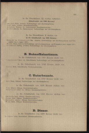 Verordnungs- und Anzeige-Blatt der k.k. General-Direction der österr. Staatsbahnen 19090630 Seite: 5