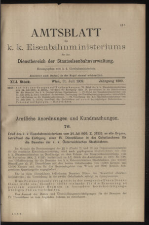 Verordnungs- und Anzeige-Blatt der k.k. General-Direction der österr. Staatsbahnen 19090731 Seite: 3