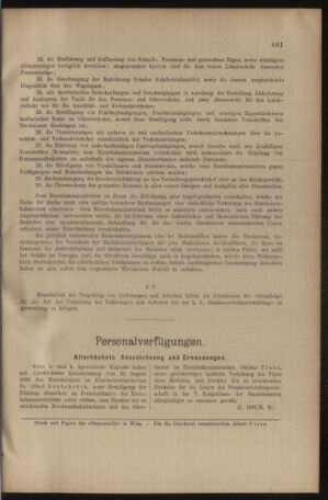 Verordnungs- und Anzeige-Blatt der k.k. General-Direction der österr. Staatsbahnen 19090910 Seite: 5