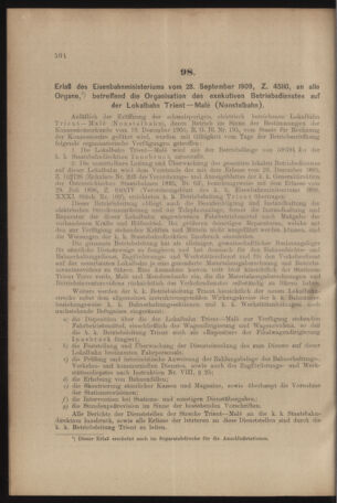 Verordnungs- und Anzeige-Blatt der k.k. General-Direction der österr. Staatsbahnen 19091009 Seite: 6