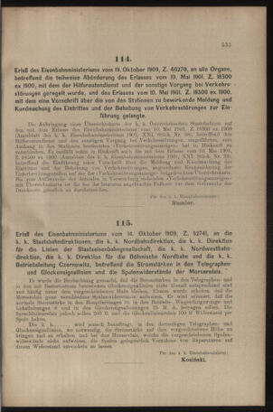 Verordnungs- und Anzeige-Blatt der k.k. General-Direction der österr. Staatsbahnen 19091023 Seite: 3