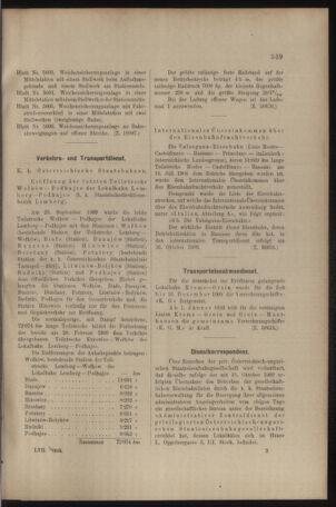 Verordnungs- und Anzeige-Blatt der k.k. General-Direction der österr. Staatsbahnen 19091023 Seite: 9