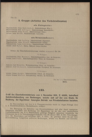 Verordnungs- und Anzeige-Blatt der k.k. General-Direction der österr. Staatsbahnen 19091113 Seite: 5