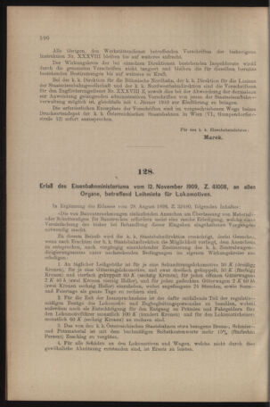 Verordnungs- und Anzeige-Blatt der k.k. General-Direction der österr. Staatsbahnen 19091120 Seite: 14