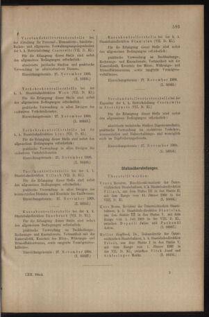 Verordnungs- und Anzeige-Blatt der k.k. General-Direction der österr. Staatsbahnen 19091120 Seite: 17