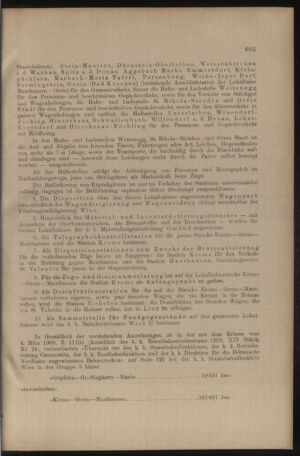 Verordnungs- und Anzeige-Blatt der k.k. General-Direction der österr. Staatsbahnen 19091127 Seite: 3