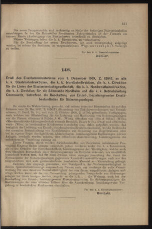 Verordnungs- und Anzeige-Blatt der k.k. General-Direction der österr. Staatsbahnen 19091218 Seite: 13