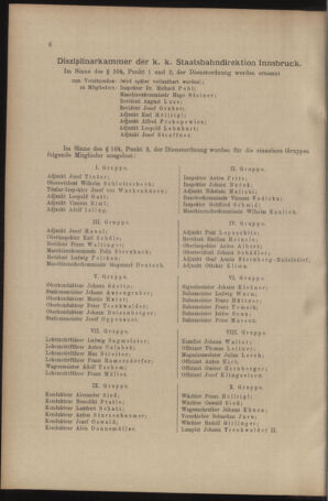 Verordnungs- und Anzeige-Blatt der k.k. General-Direction der österr. Staatsbahnen 19100105 Seite: 6