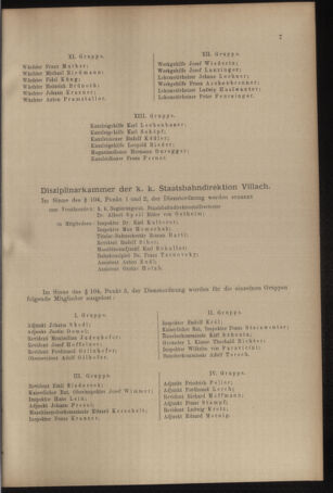 Verordnungs- und Anzeige-Blatt der k.k. General-Direction der österr. Staatsbahnen 19100105 Seite: 7