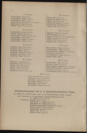 Verordnungs- und Anzeige-Blatt der k.k. General-Direction der österr. Staatsbahnen 19100105 Seite: 8