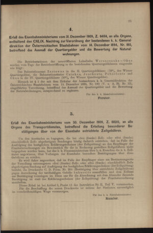 Verordnungs- und Anzeige-Blatt der k.k. General-Direction der österr. Staatsbahnen 19100108 Seite: 5