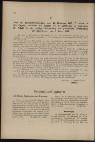 Verordnungs- und Anzeige-Blatt der k.k. General-Direction der österr. Staatsbahnen 19100108 Seite: 6