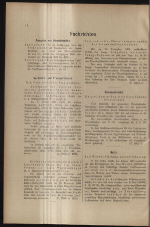 Verordnungs- und Anzeige-Blatt der k.k. General-Direction der österr. Staatsbahnen 19100122 Seite: 6