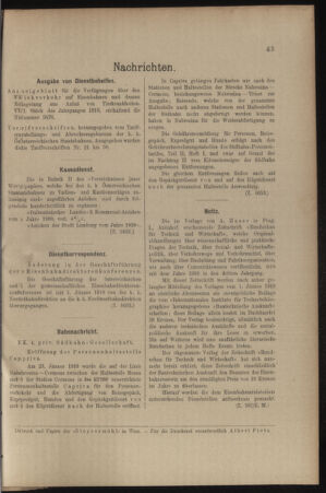 Verordnungs- und Anzeige-Blatt der k.k. General-Direction der österr. Staatsbahnen 19100205 Seite: 5