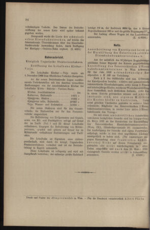 Verordnungs- und Anzeige-Blatt der k.k. General-Direction der österr. Staatsbahnen 19100212 Seite: 10