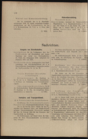 Verordnungs- und Anzeige-Blatt der k.k. General-Direction der österr. Staatsbahnen 19100219 Seite: 8