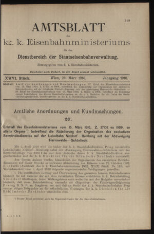 Verordnungs- und Anzeige-Blatt der k.k. General-Direction der österr. Staatsbahnen 19100326 Seite: 7