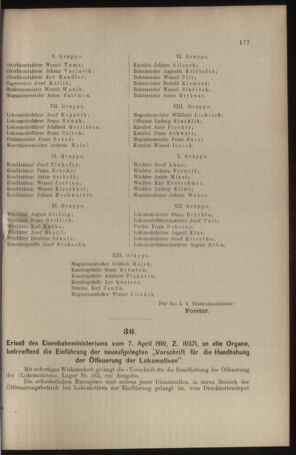 Verordnungs- und Anzeige-Blatt der k.k. General-Direction der österr. Staatsbahnen 19100416 Seite: 3