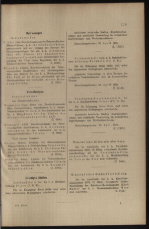 Verordnungs- und Anzeige-Blatt der k.k. General-Direction der österr. Staatsbahnen 19100416 Seite: 5