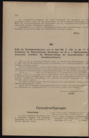 Verordnungs- und Anzeige-Blatt der k.k. General-Direction der österr. Staatsbahnen 19100423 Seite: 2