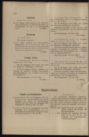 Verordnungs- und Anzeige-Blatt der k.k. General-Direction der österr. Staatsbahnen 19100521 Seite: 4