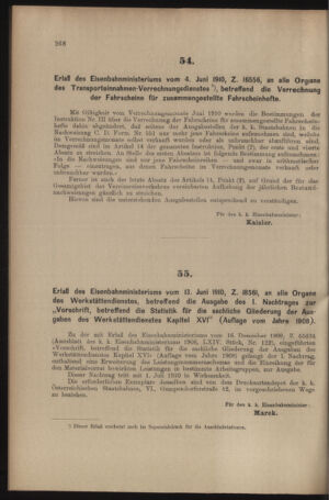 Verordnungs- und Anzeige-Blatt der k.k. General-Direction der österr. Staatsbahnen 19100618 Seite: 8