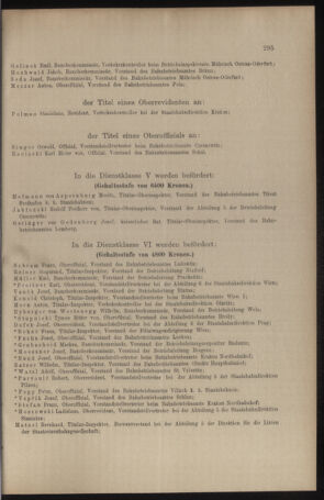 Verordnungs- und Anzeige-Blatt der k.k. General-Direction der österr. Staatsbahnen 19100701 Seite: 15