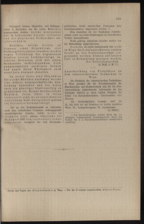 Verordnungs- und Anzeige-Blatt der k.k. General-Direction der österr. Staatsbahnen 19100716 Seite: 11