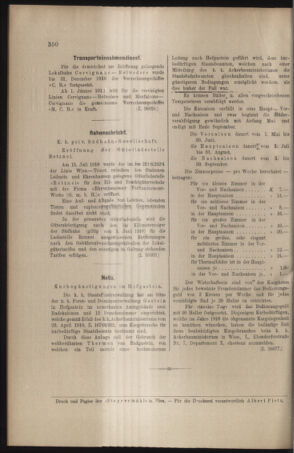 Verordnungs- und Anzeige-Blatt der k.k. General-Direction der österr. Staatsbahnen 19100723 Seite: 20