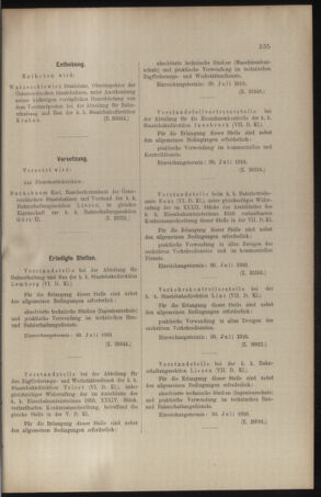 Verordnungs- und Anzeige-Blatt der k.k. General-Direction der österr. Staatsbahnen 19100723 Seite: 5