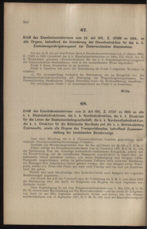 Verordnungs- und Anzeige-Blatt der k.k. General-Direction der österr. Staatsbahnen 19100730 Seite: 2