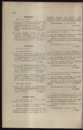 Verordnungs- und Anzeige-Blatt der k.k. General-Direction der österr. Staatsbahnen 19100730 Seite: 8