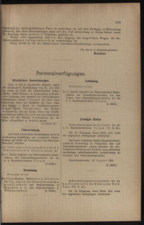 Verordnungs- und Anzeige-Blatt der k.k. General-Direction der österr. Staatsbahnen 19100806 Seite: 3