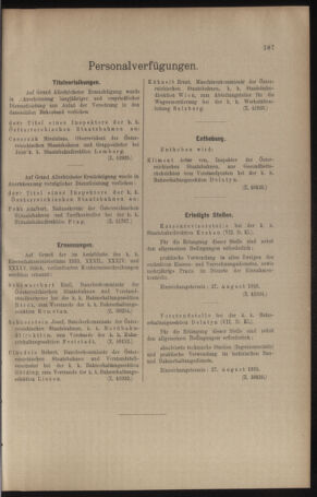 Verordnungs- und Anzeige-Blatt der k.k. General-Direction der österr. Staatsbahnen 19100820 Seite: 13