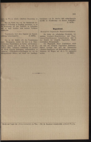 Verordnungs- und Anzeige-Blatt der k.k. General-Direction der österr. Staatsbahnen 19100820 Seite: 17