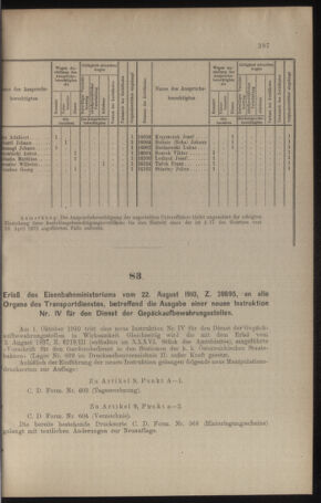 Verordnungs- und Anzeige-Blatt der k.k. General-Direction der österr. Staatsbahnen 19100827 Seite: 5