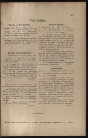 Verordnungs- und Anzeige-Blatt der k.k. General-Direction der österr. Staatsbahnen 19100903 Seite: 3