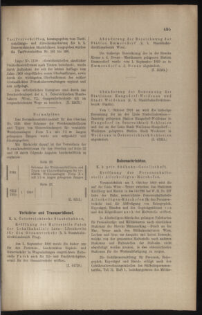 Verordnungs- und Anzeige-Blatt der k.k. General-Direction der österr. Staatsbahnen 19100924 Seite: 5