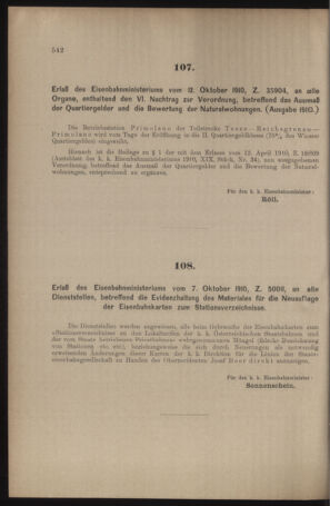 Verordnungs- und Anzeige-Blatt der k.k. General-Direction der österr. Staatsbahnen 19101022 Seite: 8