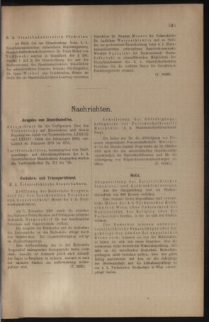 Verordnungs- und Anzeige-Blatt der k.k. General-Direction der österr. Staatsbahnen 19101119 Seite: 11