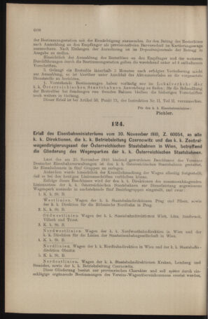 Verordnungs- und Anzeige-Blatt der k.k. General-Direction der österr. Staatsbahnen 19101203 Seite: 4