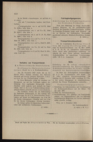 Verordnungs- und Anzeige-Blatt der k.k. General-Direction der österr. Staatsbahnen 19101203 Seite: 8