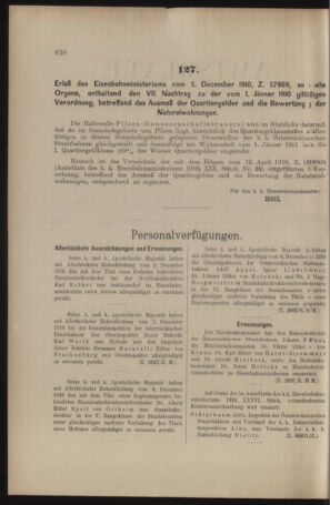 Verordnungs- und Anzeige-Blatt der k.k. General-Direction der österr. Staatsbahnen 19101210 Seite: 2