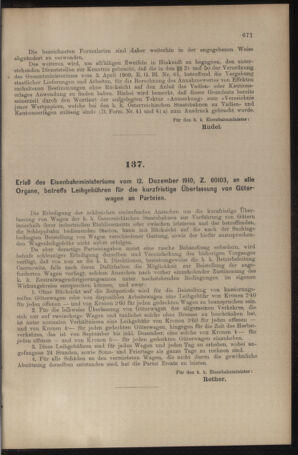 Verordnungs- und Anzeige-Blatt der k.k. General-Direction der österr. Staatsbahnen 19101224 Seite: 3