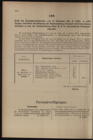 Verordnungs- und Anzeige-Blatt der k.k. General-Direction der österr. Staatsbahnen 19101224 Seite: 4