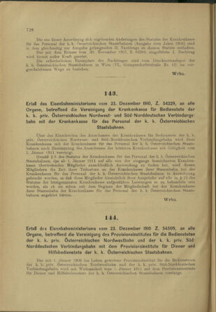 Verordnungs- und Anzeige-Blatt der k.k. General-Direction der österr. Staatsbahnen 19101231 Seite: 10