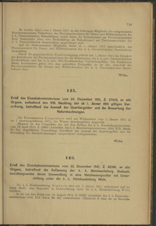 Verordnungs- und Anzeige-Blatt der k.k. General-Direction der österr. Staatsbahnen 19101231 Seite: 11