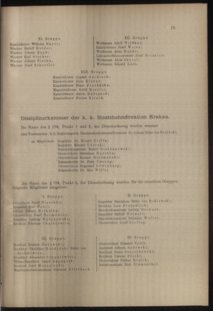 Verordnungs- und Anzeige-Blatt der k.k. General-Direction der österr. Staatsbahnen 19110104 Seite: 15