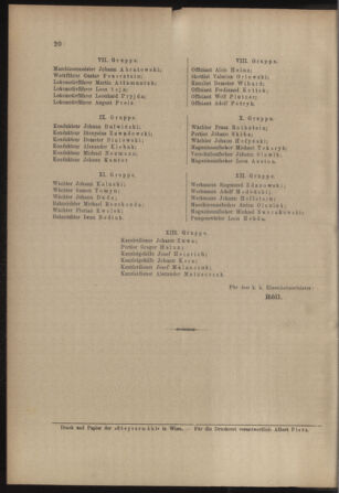 Verordnungs- und Anzeige-Blatt der k.k. General-Direction der österr. Staatsbahnen 19110104 Seite: 20