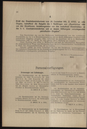 Verordnungs- und Anzeige-Blatt der k.k. General-Direction der österr. Staatsbahnen 19110107 Seite: 6